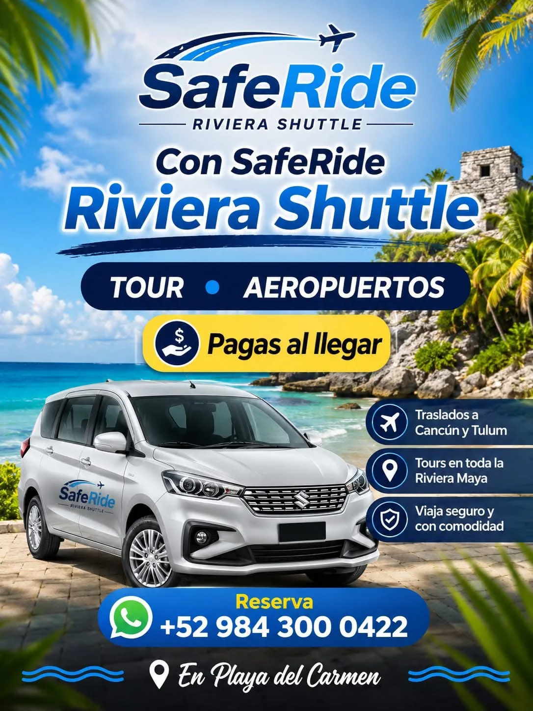 Transporte privado SafeRide en Riviera Maya